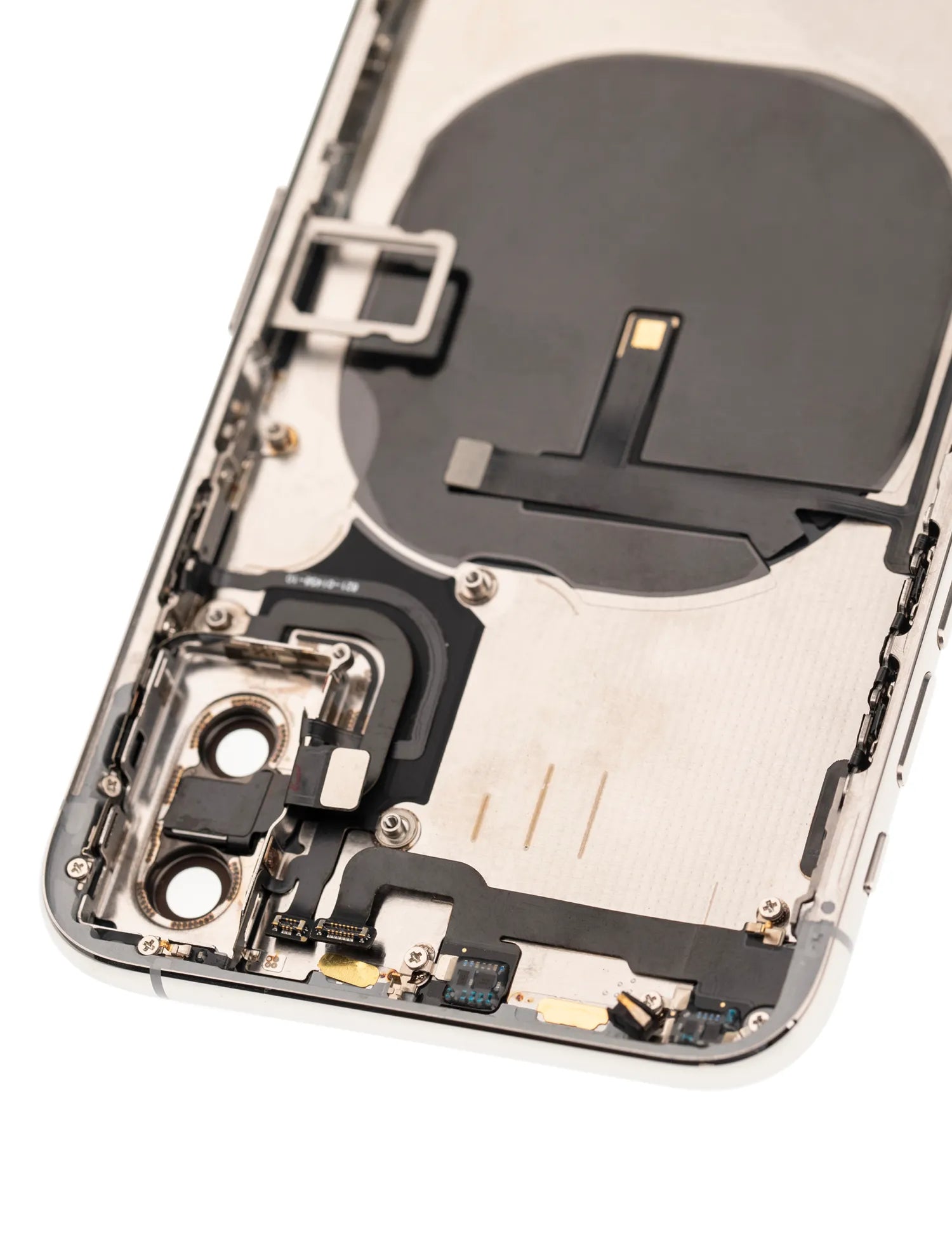 Back Housing W/ Small Components Pre-Installed For iPhone XS (Used OEM) (Pull) (Silver)