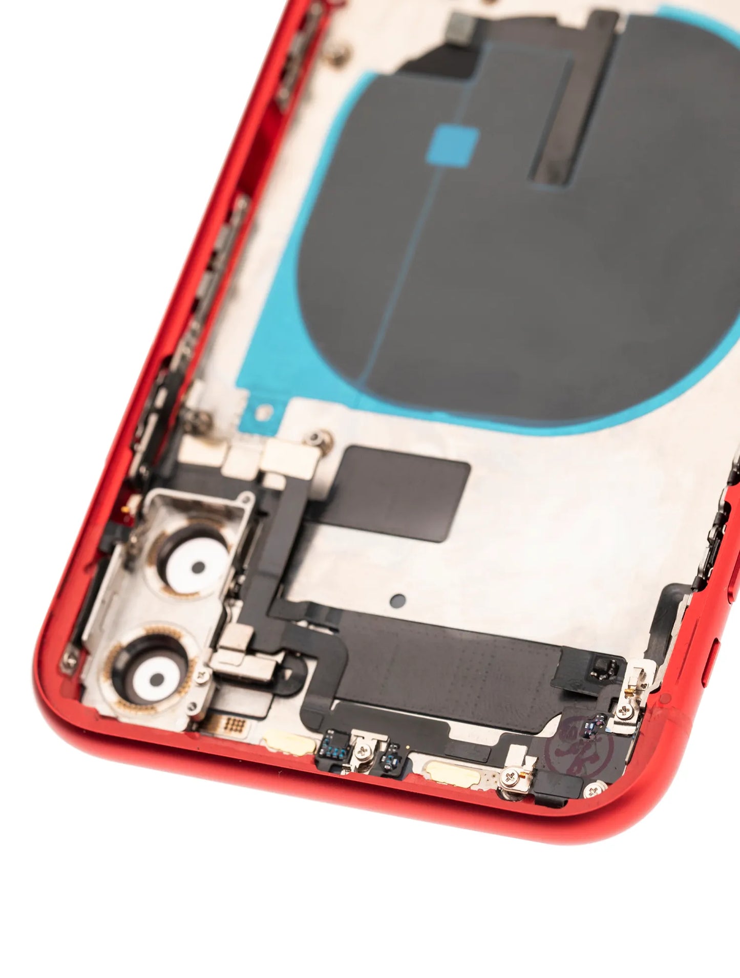 Back Housing W/ Small Components Pre-Installed For iPhone 11 (Used OEM) (Pull) (Red)