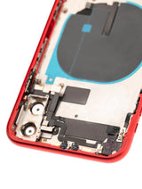 Back Housing W/ Small Components Pre-Installed For iPhone 11 (Used OEM) (Pull) (Red)
