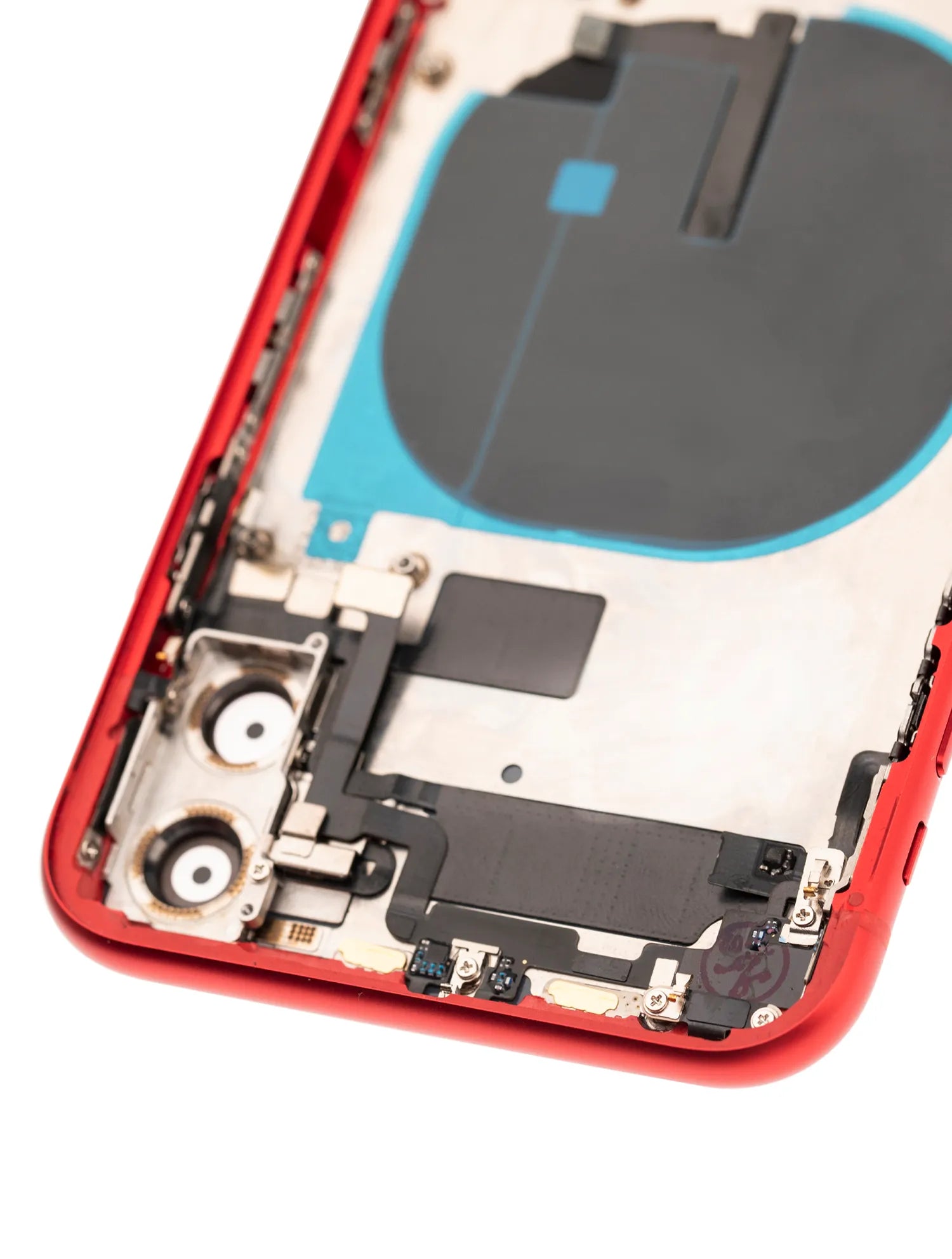 Back Housing W/ Small Components Pre-Installed For iPhone 11 (Used OEM) (Pull) (Red)