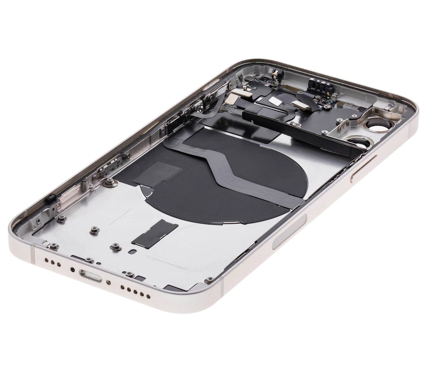 Back Housing W/ Small Parts For iPhone 12 (US Version) (Pull) (White)