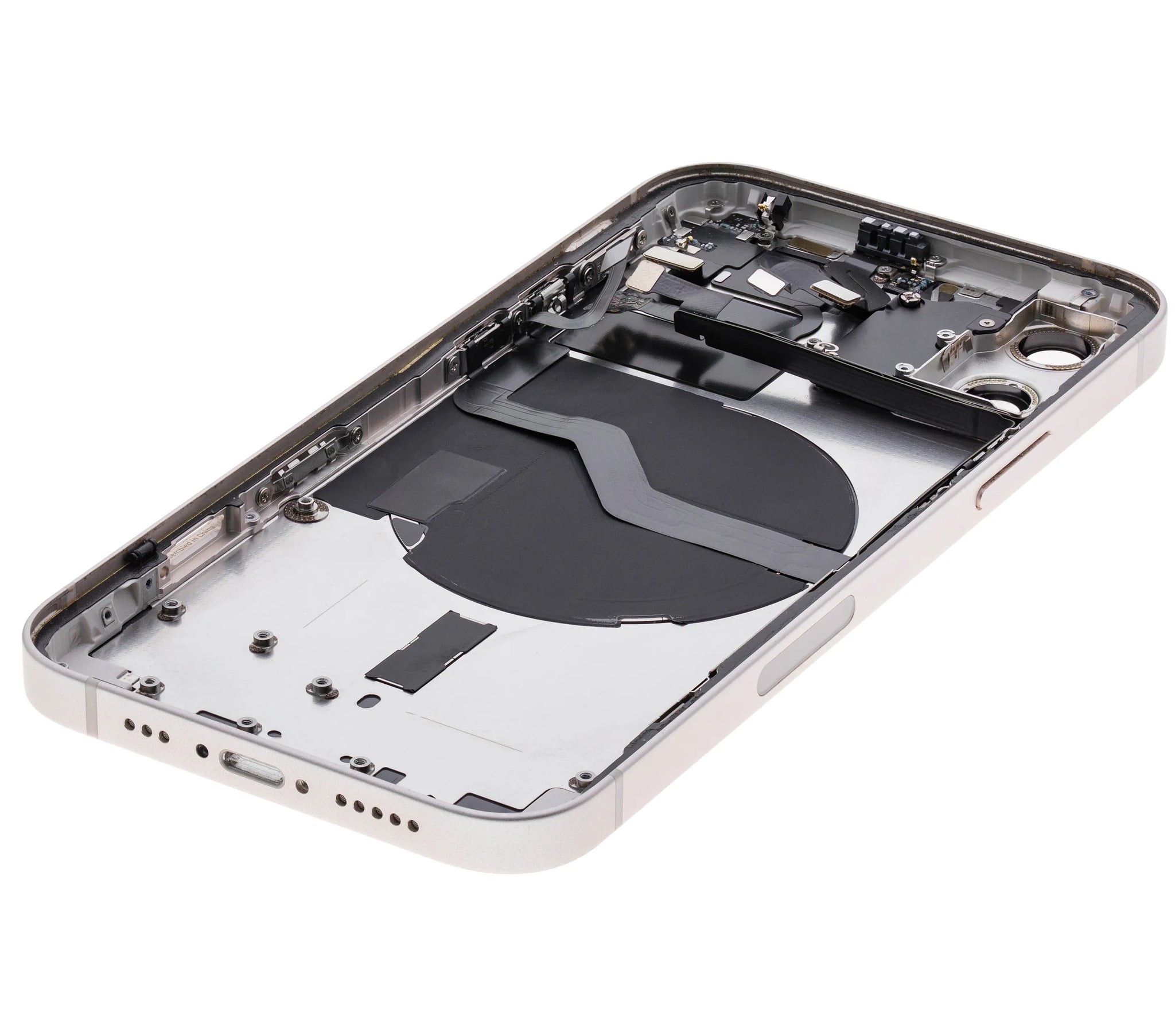 Back Housing W/ Small Parts For iPhone 12 (US Version) (Pull) (White)