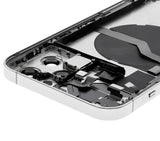 Back Housing W/ Charging Port Flex & Small Parts For iPhone 12 Pro Max (US Version) (Used OEM) (Pull) (Silver)
