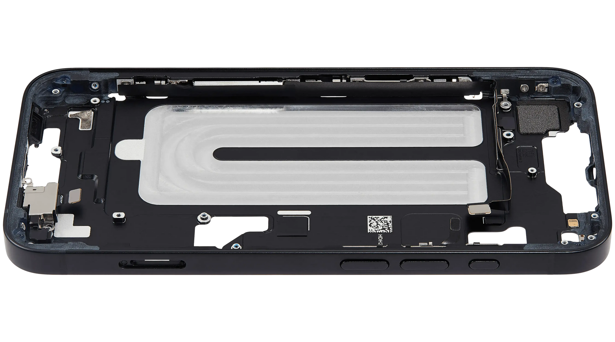Mid-Frame Housing W/ Small Parts For iPhone 16e (EU / Global Version) (Pull) (Black)