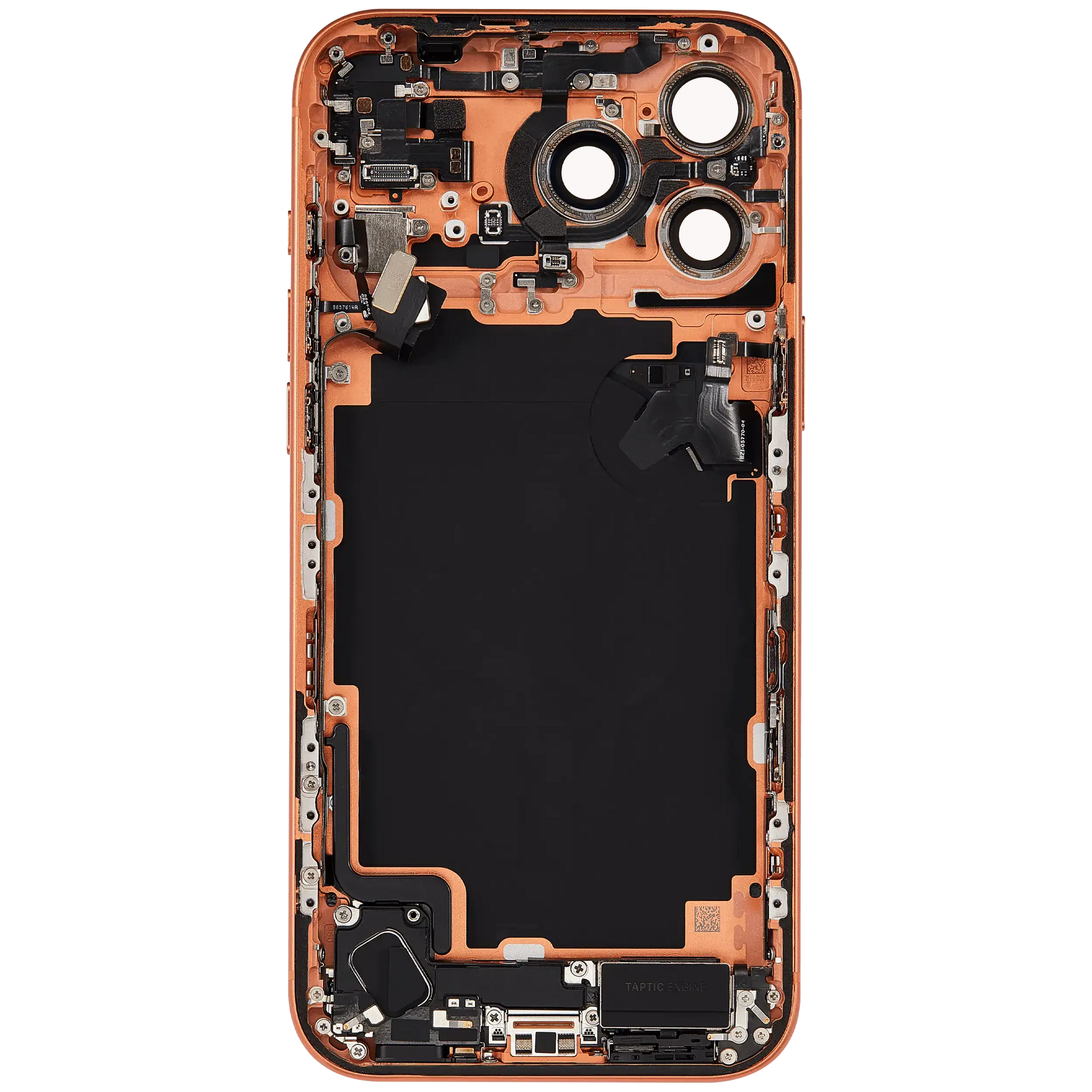 Back Housing W/ Charging Port Flex & Small Parts Compatible For iPhone 17 Pro Max (US Version) (Pull) (Cosmic Orange)
