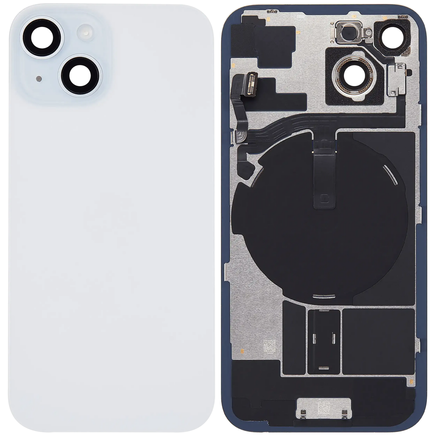 Back Glass w/ MagSafe Magnet & NFC & Flashlight Flex For iPhone 15 (Pull) (Blue)