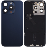 Back Glass w/ MagSafe Magnet & NFC & Flashlight Flex For iPhone 15 Pro (Pull) (Blue Titanium)