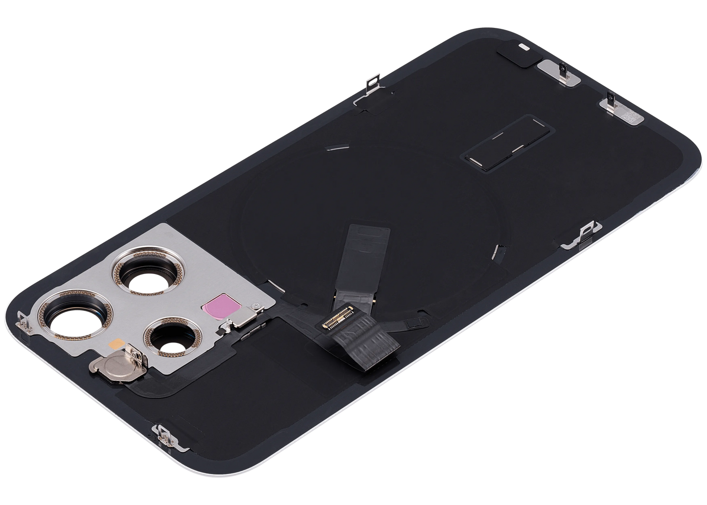Back Glass w/ MagSafe Magnet & NFC & Flashlight Flex For iPhone 15 Pro (Pull) (White Titanium)