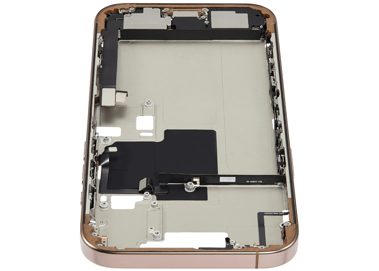 Mid-Frame Housing W/ Charging Port Flex & Small Parts For iPhone 16 Pro Max (EU / Global Version) (Pull) (Desert Titanium)