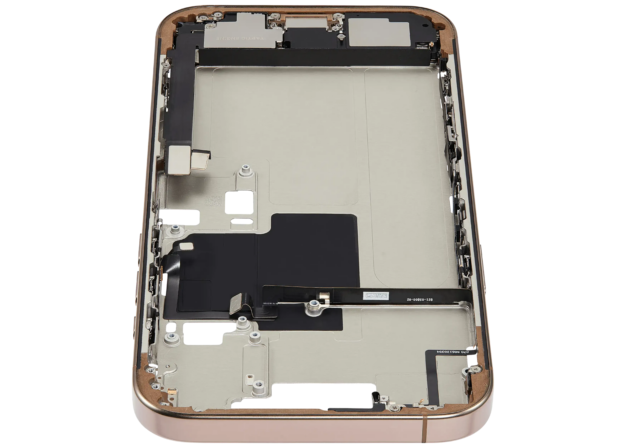 Mid-Frame Housing W/ Charging Port Flex & Small Parts For iPhone 16 Pro Max (EU / Global Version) (Pull) (Desert Titanium)