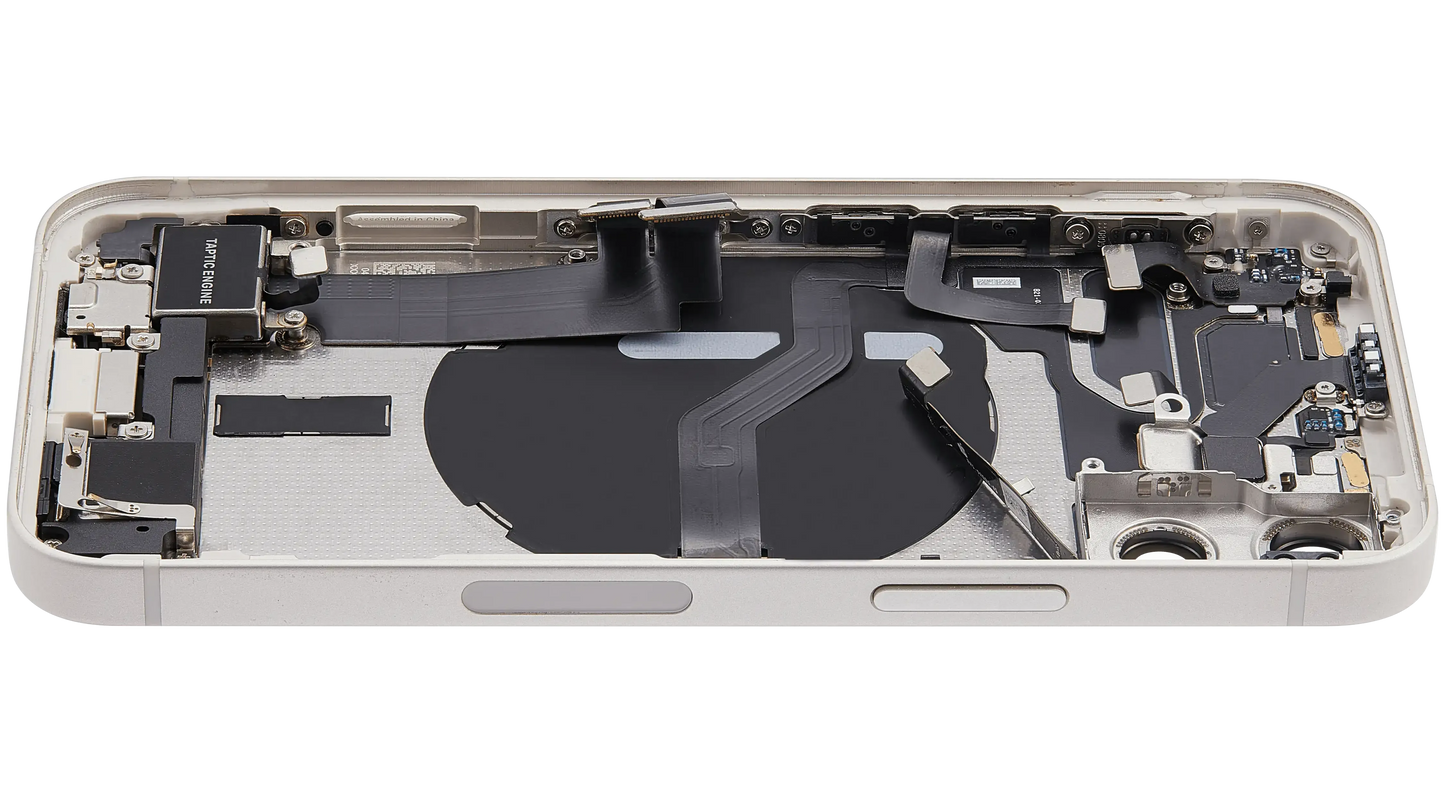Back Housing W/ Charging Port Flex & Small Parts For iPhone 12 Mini (US Version) (Pull) (White)