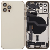 Back Housing W/ Charging Port Flex & Small Parts For iPhone 12 Pro (US Version) (Pull) (Gold)