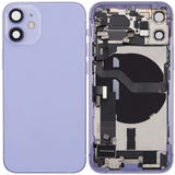 Back Housing W/ Charging Port Flex & Small Parts For iPhone 12 Mini (EU / Global Version) (Pull) (Purple)
