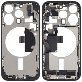 Mid-Frame Housing W/ Charging Port Flex & Small Parts For iPhone 15 Pro (US Version) (Pull) (Black Titanium)