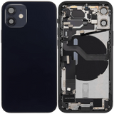 Back Housing W/ Charging Port Flex & Small Parts For iPhone 12 Mini (EU / Global Version) (Pull) (Black)