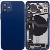 Back Housing W/ Charging Port Flex & Small Parts For iPhone 12 Mini (EU / Global Version) (Pull) (Blue)