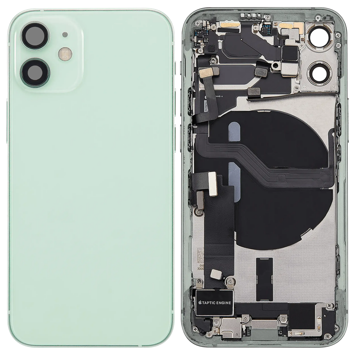 Back Housing W/ Charging Port Flex & Small Parts For iPhone 12 Mini (US Version) (Pull) (Green)