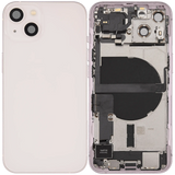 Back Housing W/ Charging Port Flex & Small Parts For iPhone 13 (US Version) (Used OEM) (Pull) (Pink)
