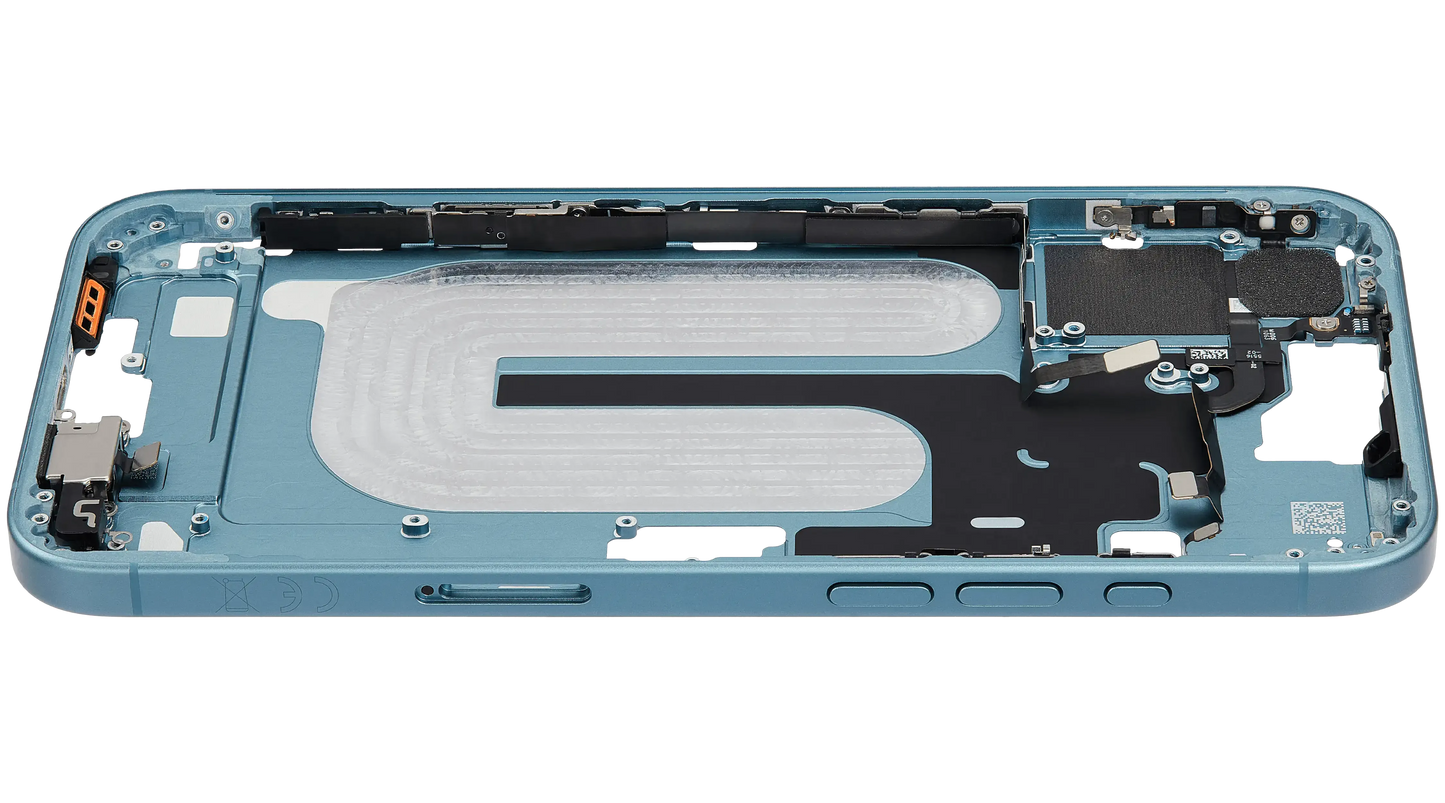 Mid-Frame Housing W/ Small Parts For iPhone 16 Plus (EU / Global Version) (Pull) (Teal)