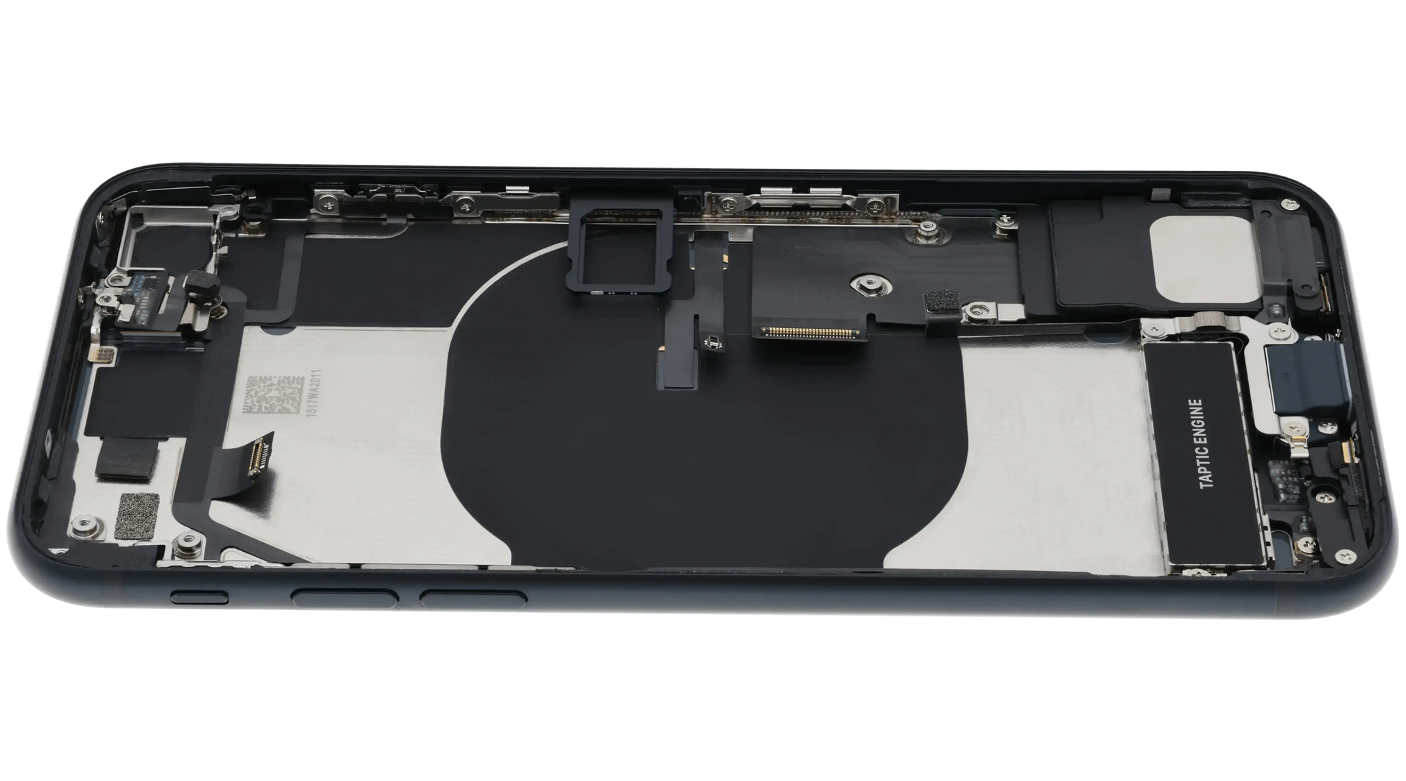Back Housing W/ Charging Port Flex and Small Components Pre-Installed For iPhone SE (2022) (Used OEM) (Pull) (Midnight)