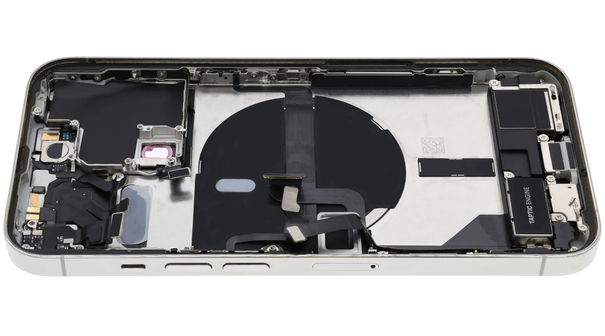 Back Housing W/ Charging Port Flex & Small Parts For iPhone 13 Pro (US Version) (Used OEM) (Pull) (Silver)