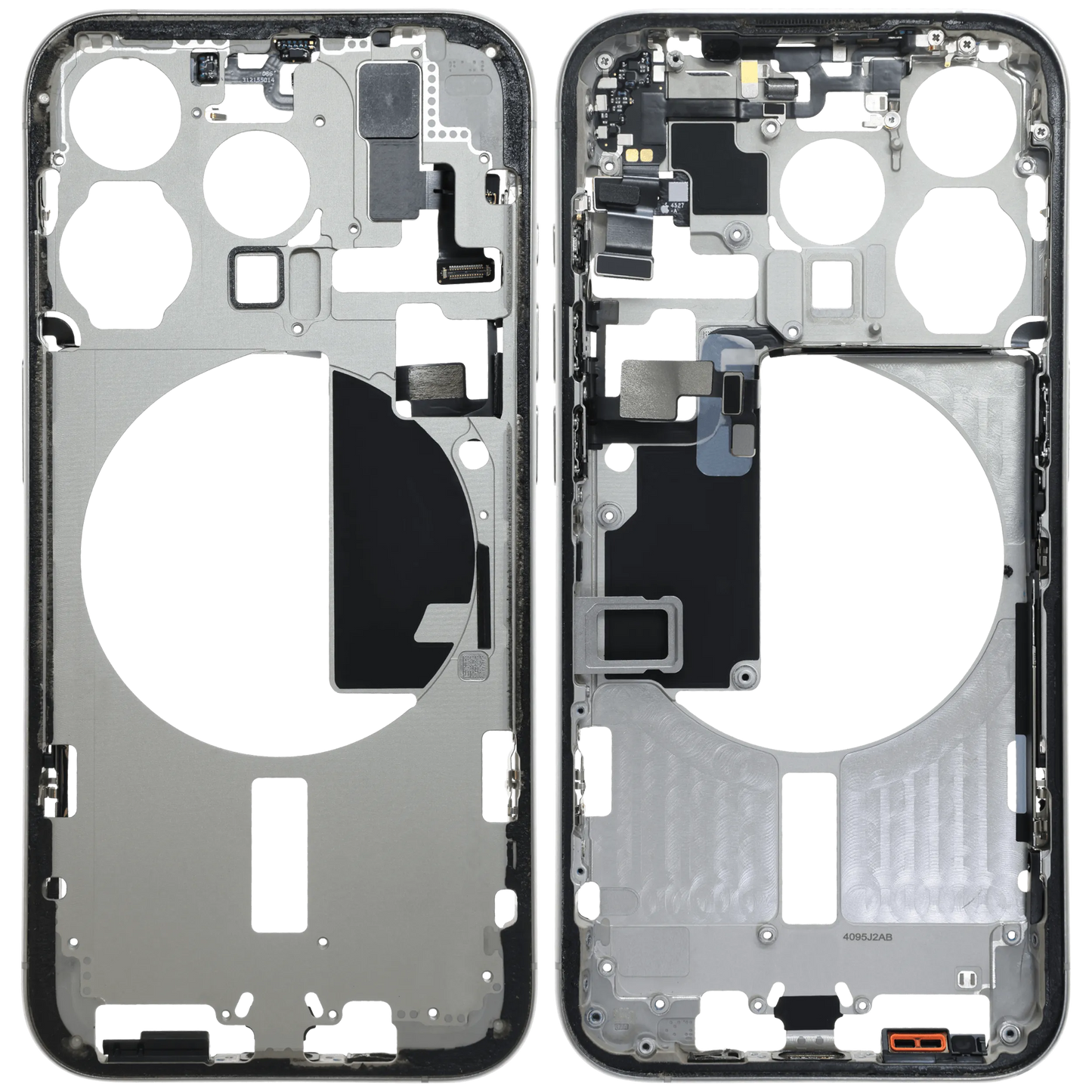 Mid-Frame Housing W/ Small Parts For iPhone 15 Pro (EU / Global Version) (Pull) (White Titanium)