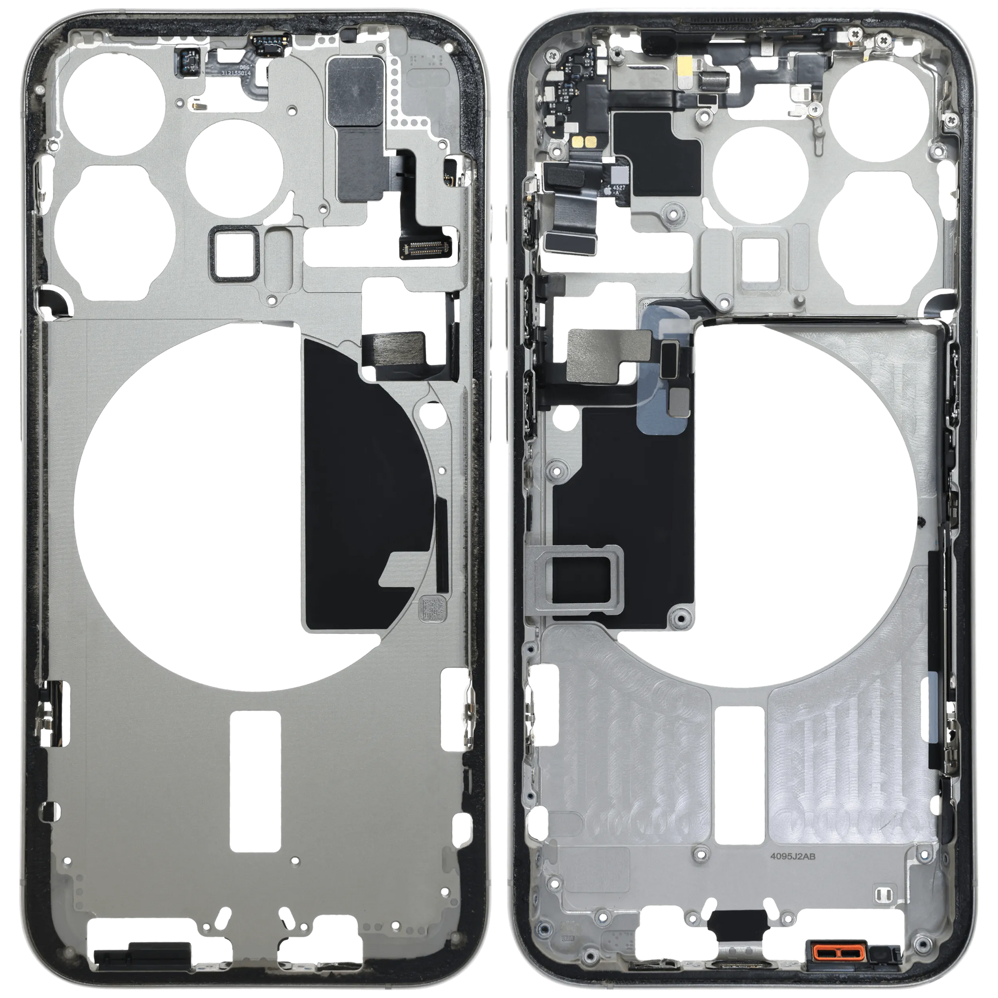 Mid-Frame Housing W/ Small Parts For iPhone 15 Pro (EU / Global Version) (Pull) (White Titanium)
