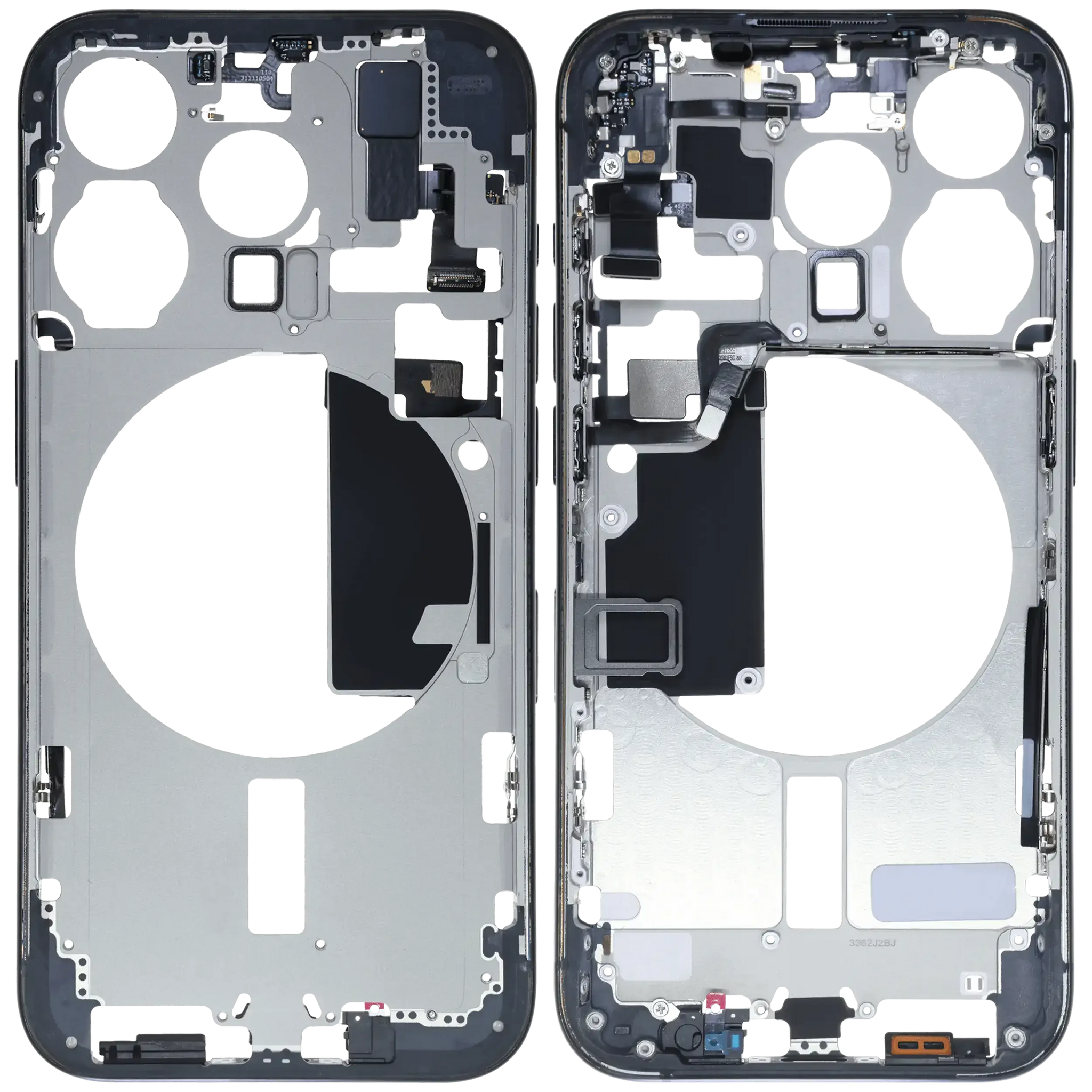 Mid-Frame Housing W/ Small Parts For iPhone 15 Pro (EU / Global Version) (Pull) (Blue Titanium)
