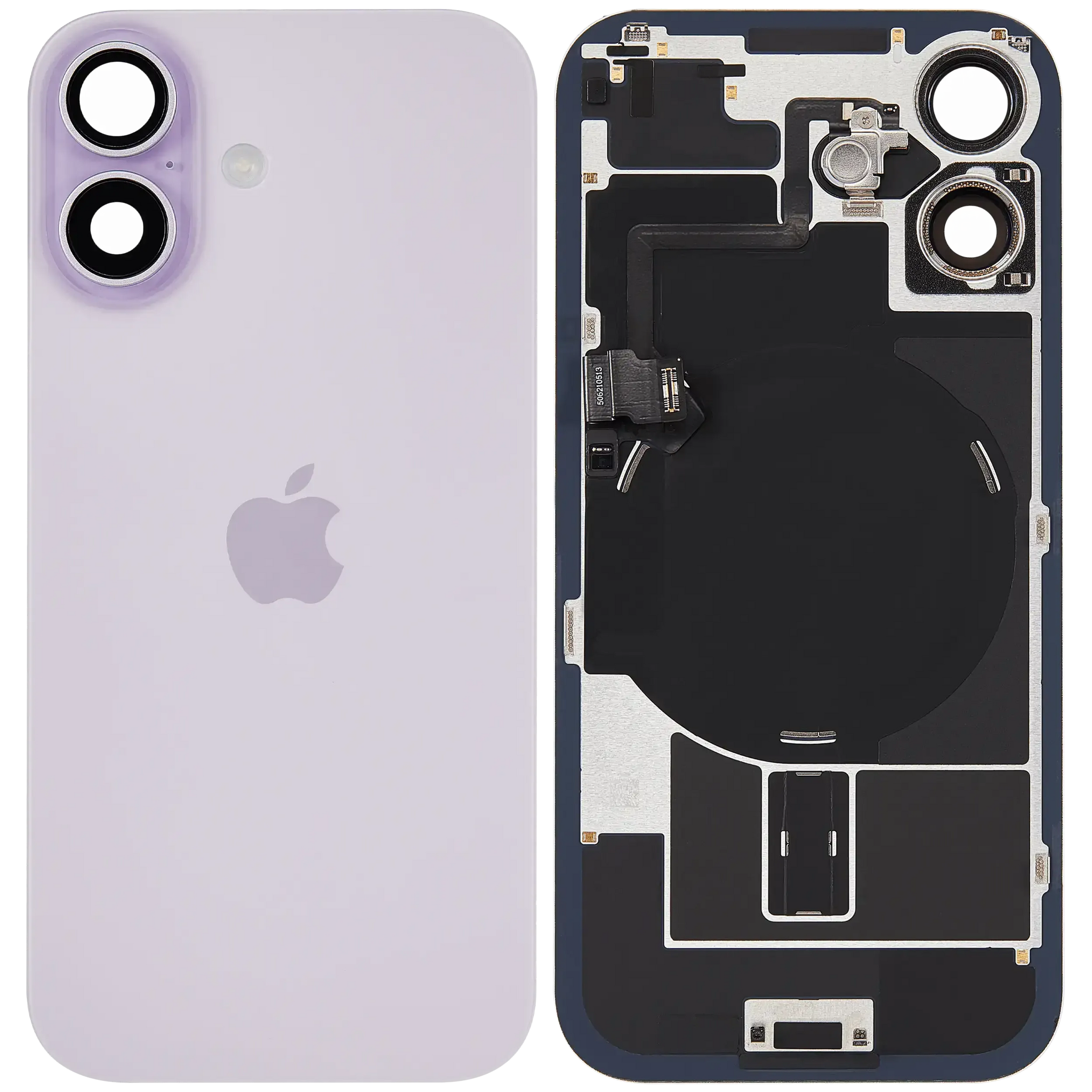 Back Glass w/ MagSafe Magnet & NFC & Flashlight Flex For iPhone 17 (Pull) (Lavender)