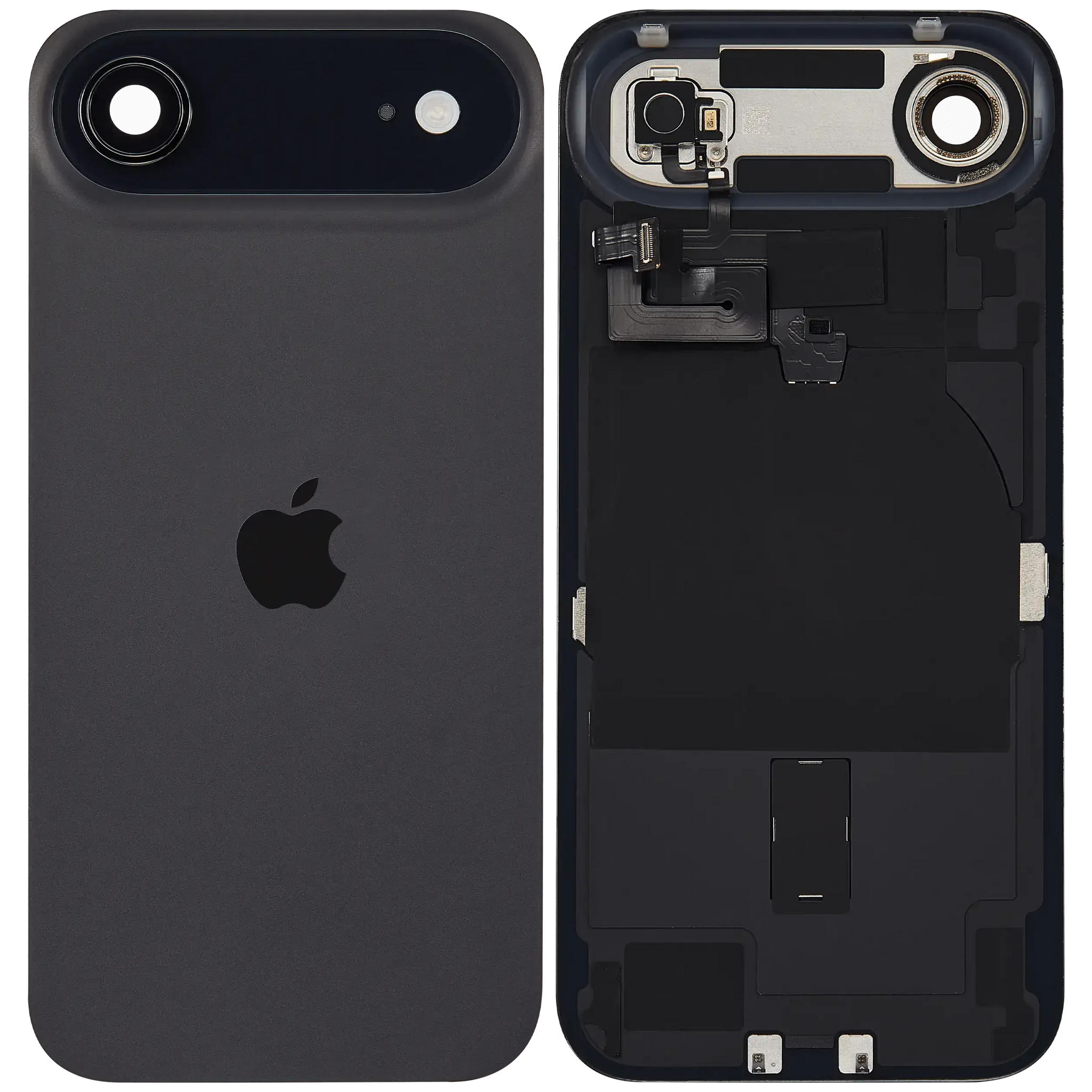 Back Glass w/ MagSafe Magnet & NFC & Flashlight Flex For iPhone Air (Pull) (Black)