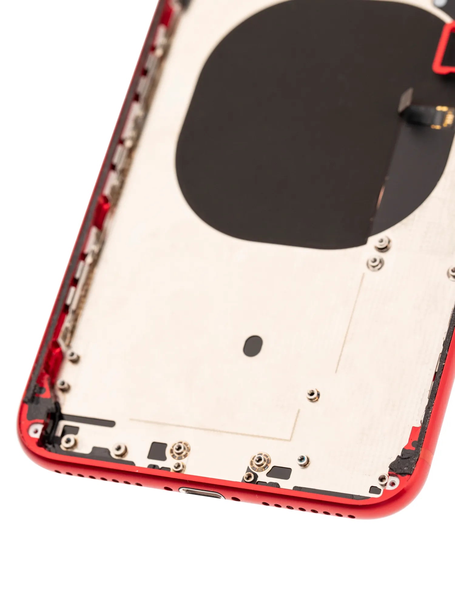 Back Housing W/ Small Components Pre-Installed For iPhone 8 Plus (Used OEM) (Pull) (Red)