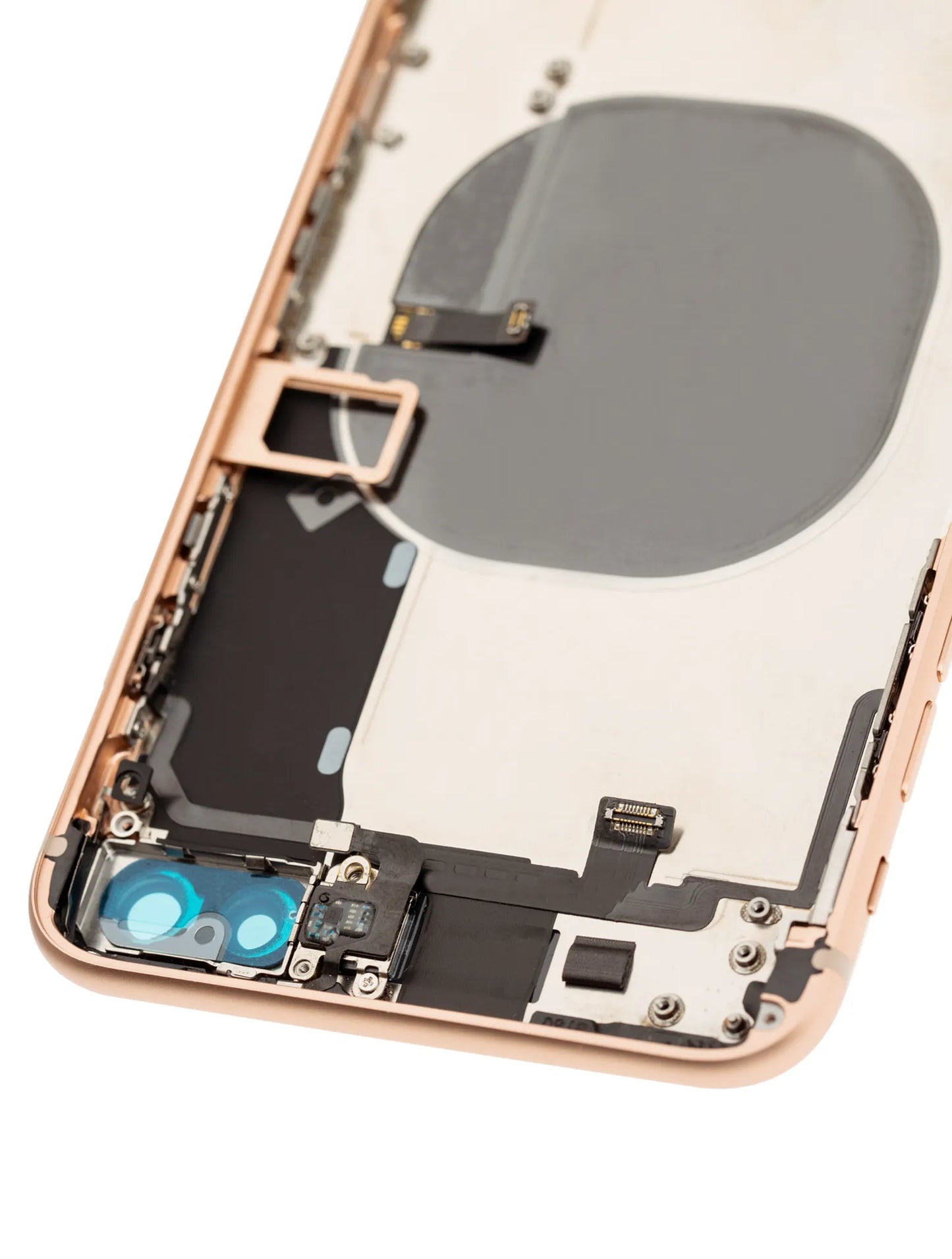 Back Housing W/ Small Components Pre-Installed For iPhone 8 Plus (Used OEM) (Pull) (Gold)