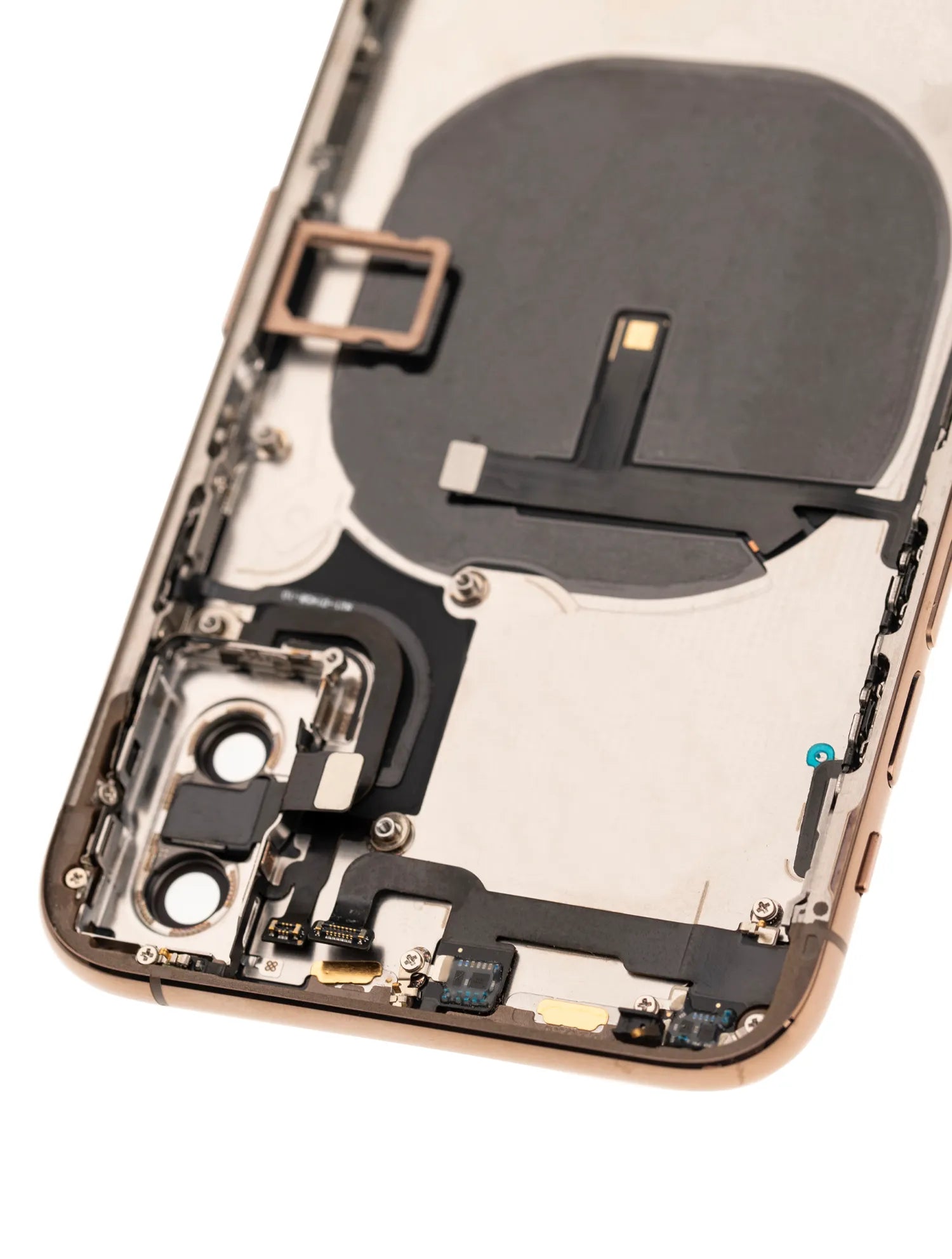Back Housing W/ Small Components Pre-Installed For iPhone XS (Used OEM) (Pull) (Gold)