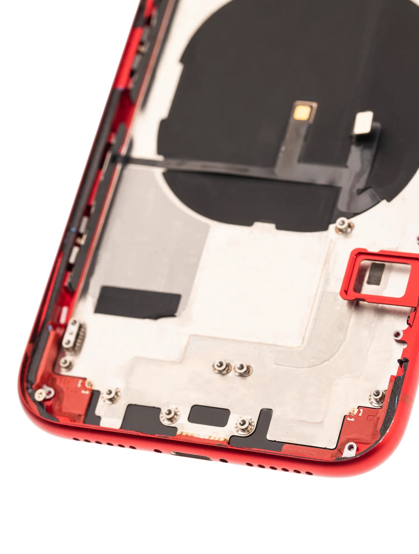 Back Housing W/ Small Components Pre-Installed For iPhone XR (Used OEM) (Pull) (Red)