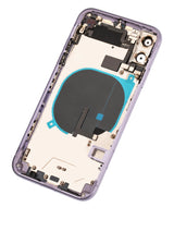 Back Housing W/ Small Components Pre-Installed For iPhone 11 (Used OEM) (Pull) (Purple)