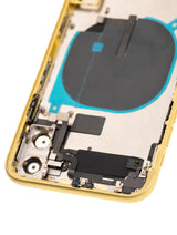 Back Housing W/ Small Components Pre-Installed For iPhone 11 (Used OEM) (Pull) (Yellow)