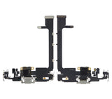 Charging Port Flex Cable With Board For iPhone 11 Pro Max (Used OEM) (Pull) (Silver)
