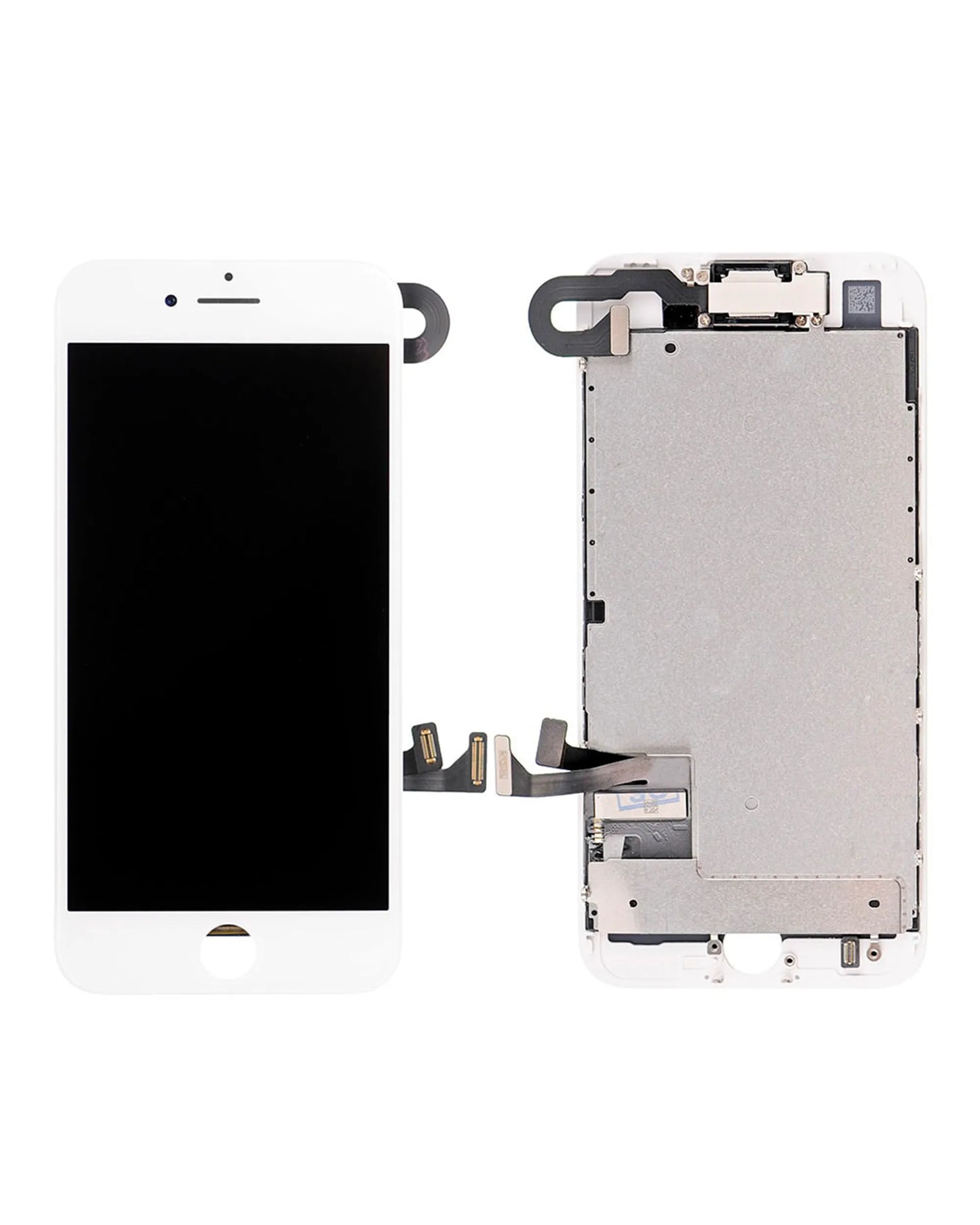 Complete LCD Assembly For iPhone 7 (With Steel Plate, Front Camera: Prox Sensor & Ear Speaker) (Refurbished) (White)