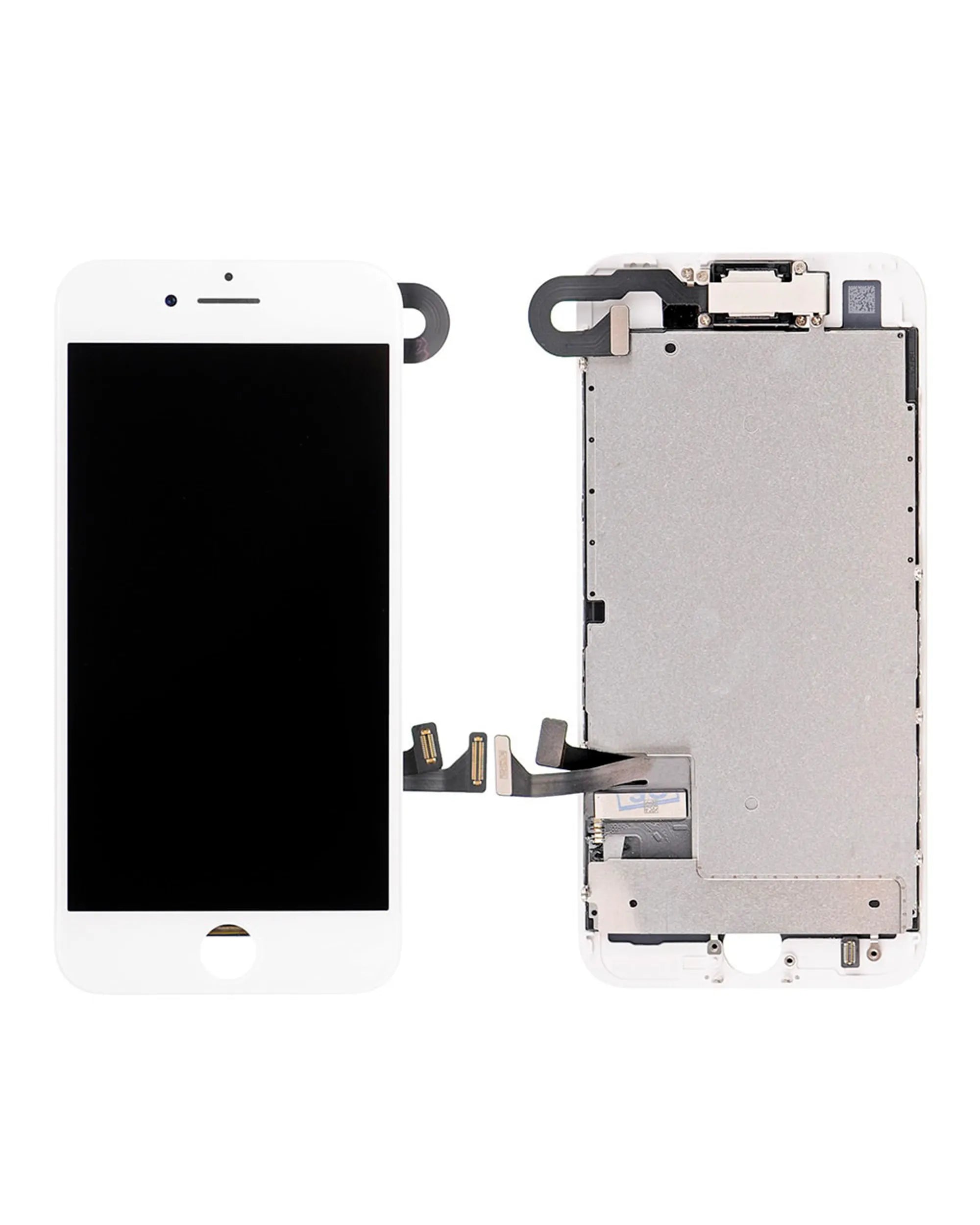 Complete LCD Assembly For iPhone 7 (With Steel Plate, Front Camera: Prox Sensor & Ear Speaker) (Refurbished) (White)