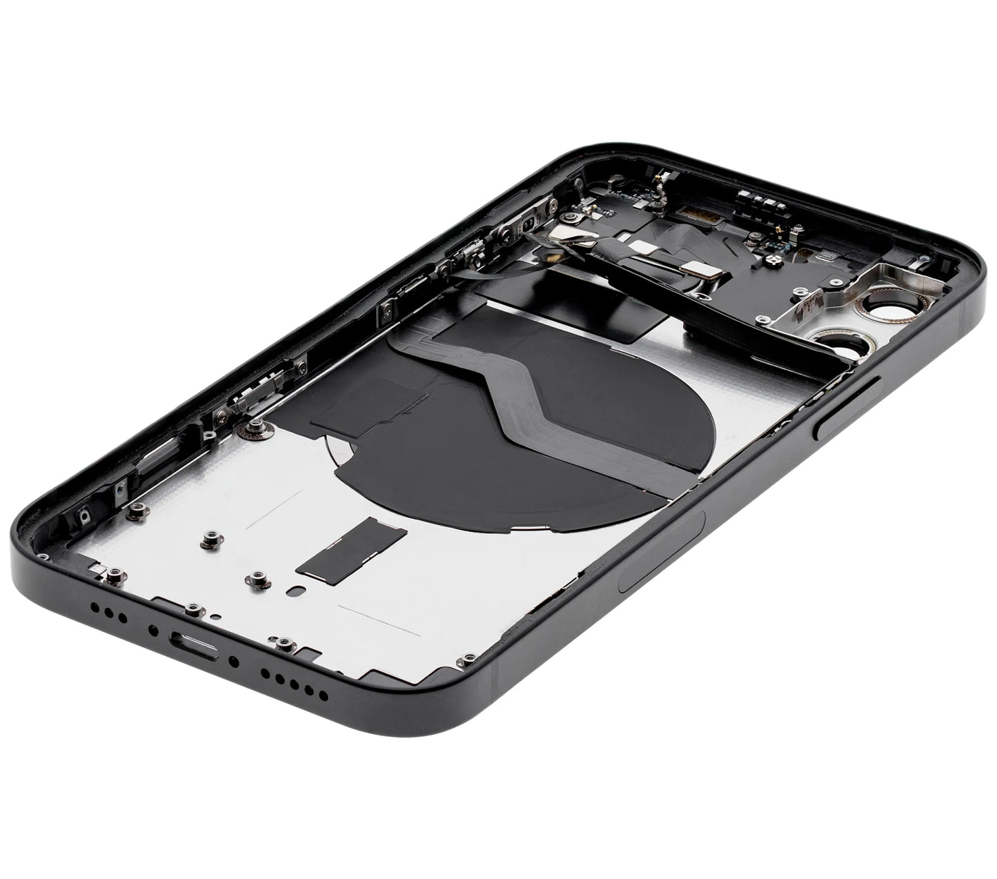 Back Housing W/ Small Parts For iPhone 12 (US Version) (Pull) (Black)