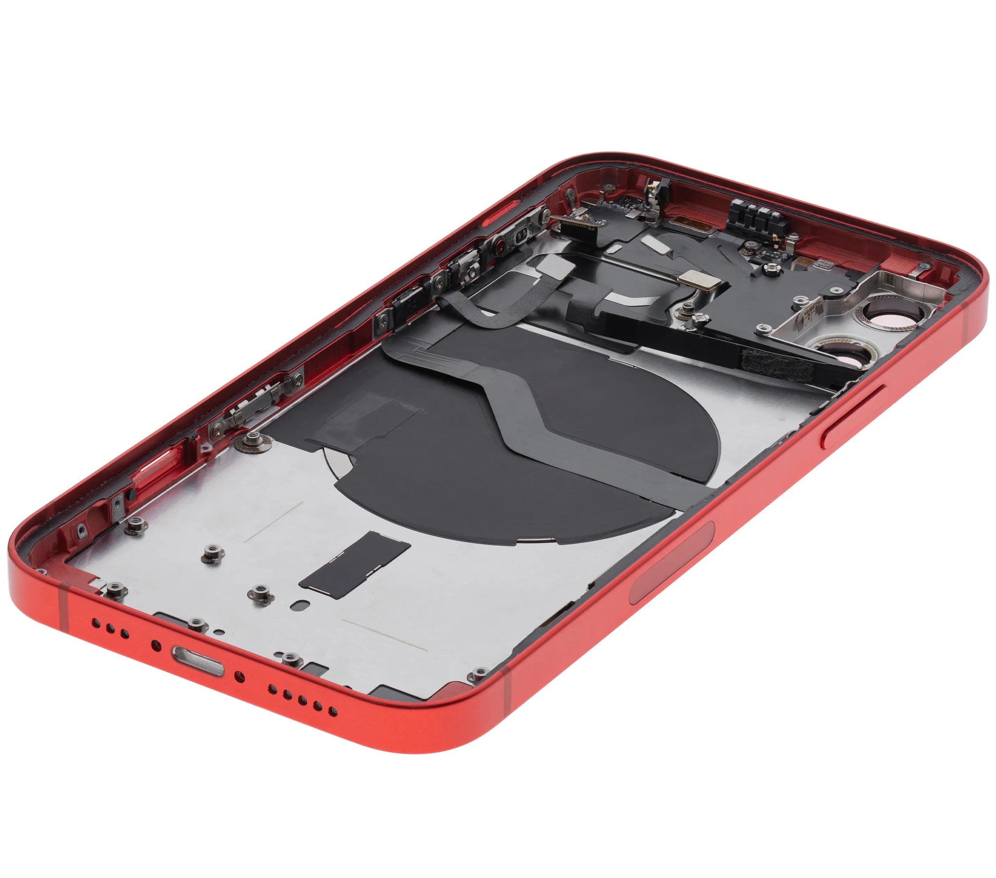 Back Housing W/ Small Parts For iPhone 12 (US Version) (Pull) (Red)