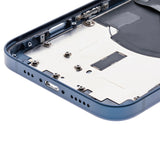 Back Housing W/ Charging Port Flex & Small Parts For iPhone 12 (US Version) (Used OEM) (Pull) (Blue)