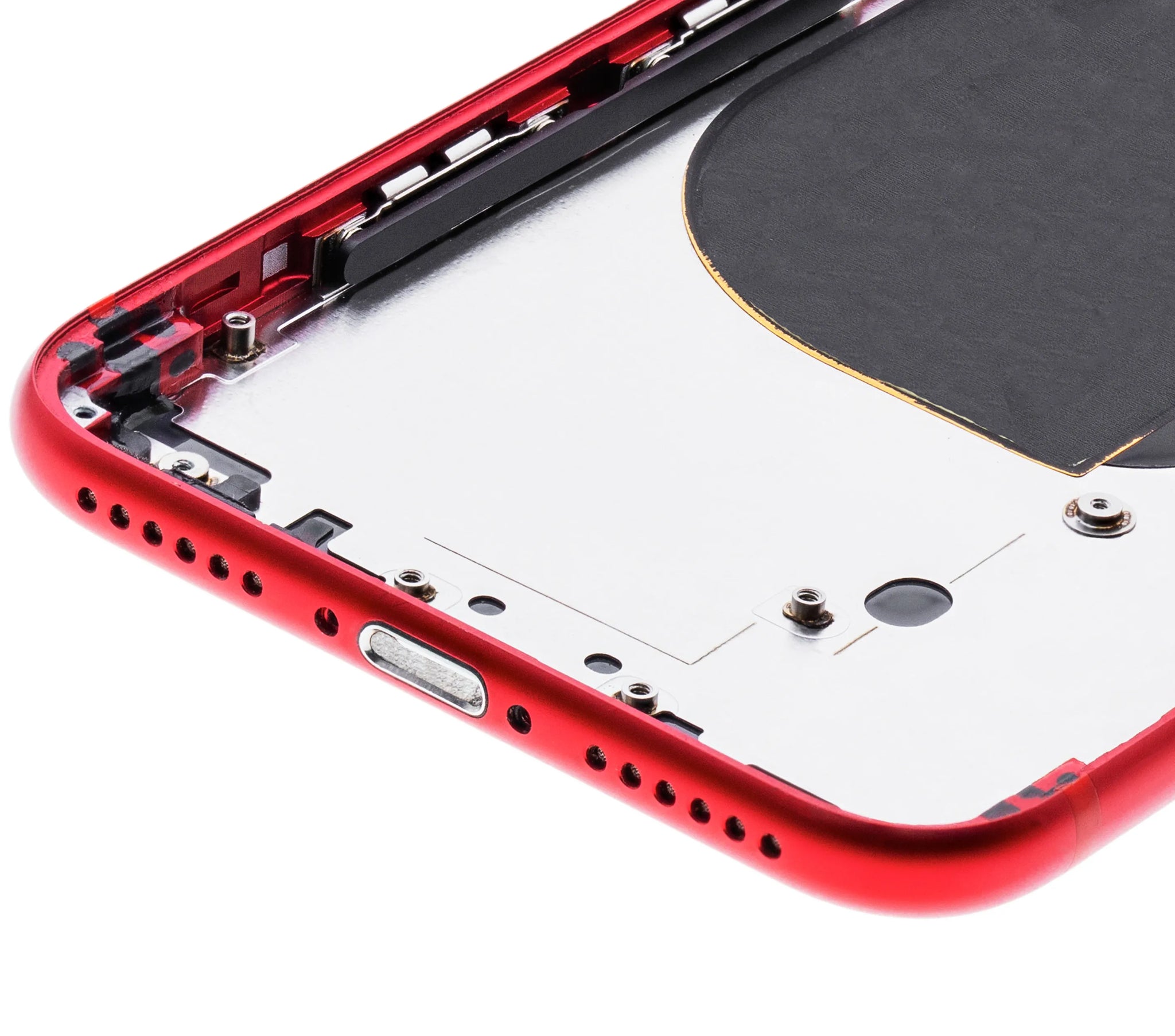 Back Housing W/ Small Components Pre-Installed For iPhone SE (2020) (Used OEM) (Pull) (Red)