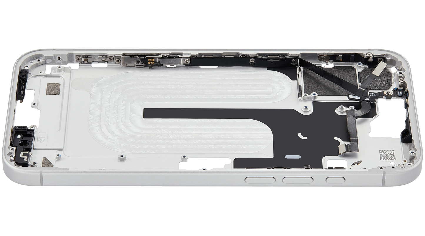 Mid-Frame Housing W/ Small Parts For iPhone 16 Plus (US Version) (Pull) (White)