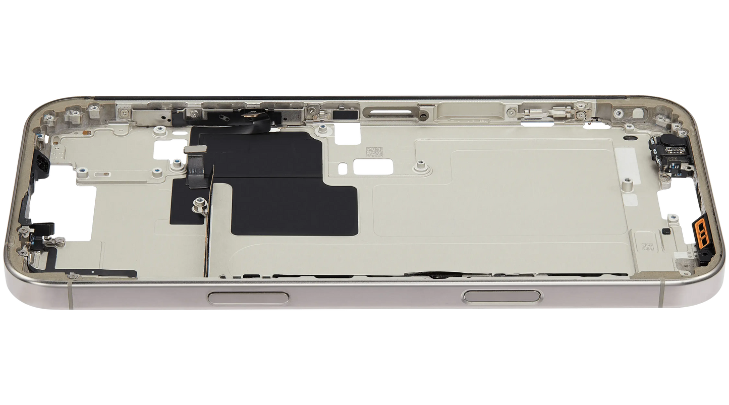 Mid-Frame Housing W/ Small Parts For iPhone 16 Pro Max (EU / Global Version) (Pull) (Natural Titanium)