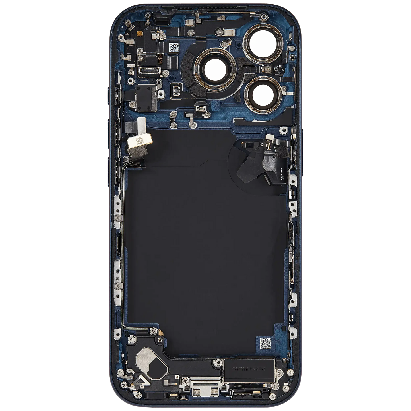 Back Housing W/ Charging Port Flex & Small Parts Compatible For iPhone 17 Pro (US Version) (Pull) (Deep Blue)