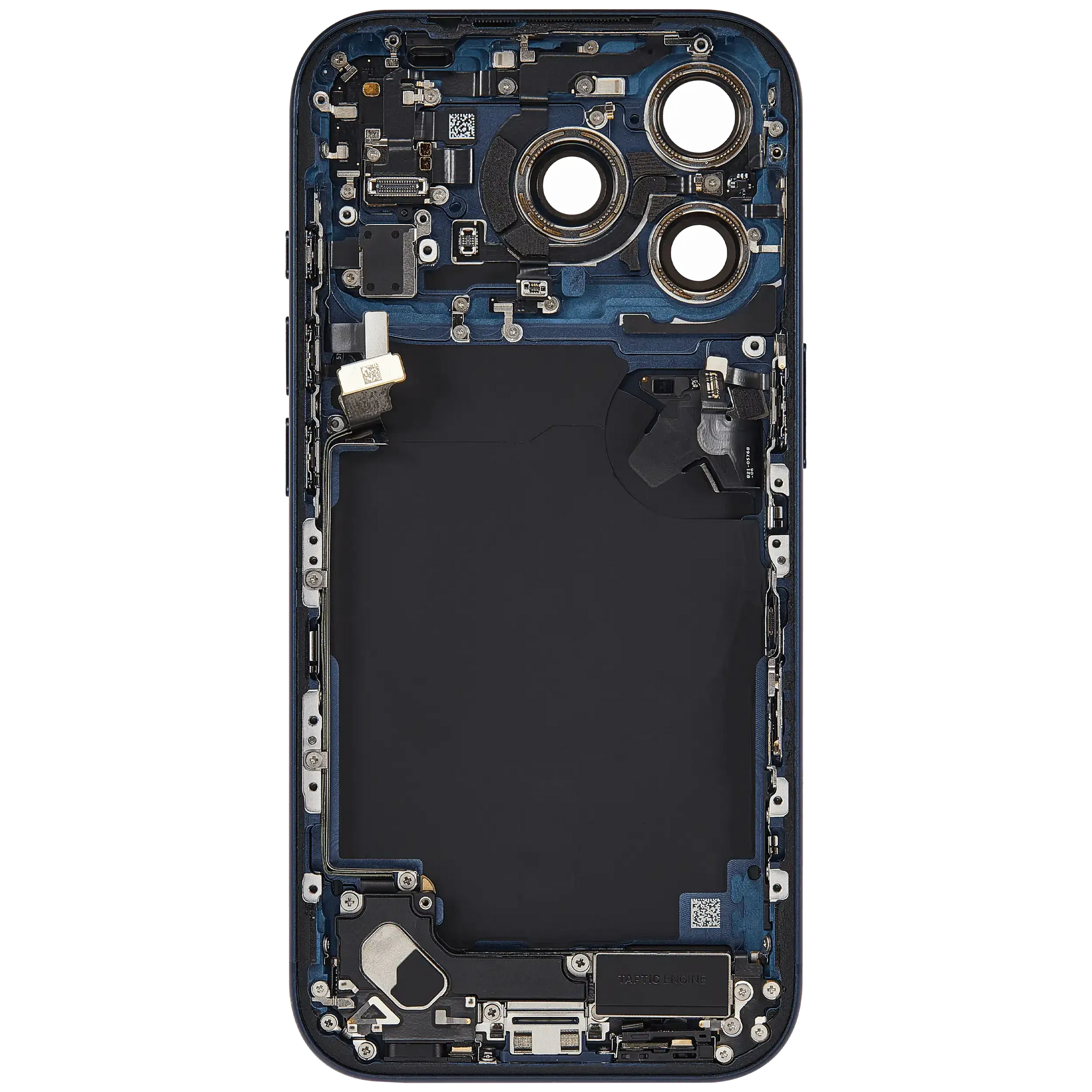 Back Housing W/ Charging Port Flex & Small Parts Compatible For iPhone 17 Pro (US Version) (Pull) (Deep Blue)