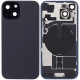 Back Glass w/ MagSafe Magnet & NFC & Flashlight Flex For iPhone 15 (Pull) (Black)