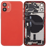 Back Housing W/ Charging Port Flex & Small Parts For iPhone 12 Mini (US Version) (Pull) (Red)