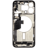 Mid-Frame Housing W/ Charging Port Flex & Small Parts For iPhone 15 Pro Max (US Version) (Pull) (Black Titanium)